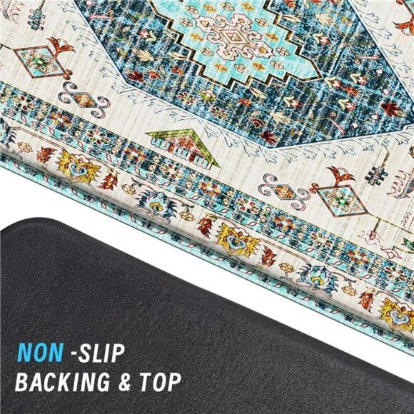 Boho Anti Fatigue Kitchen Mat Set Cushioned Non Slip Waterproof Floor Rugs - Picture 4 of 8